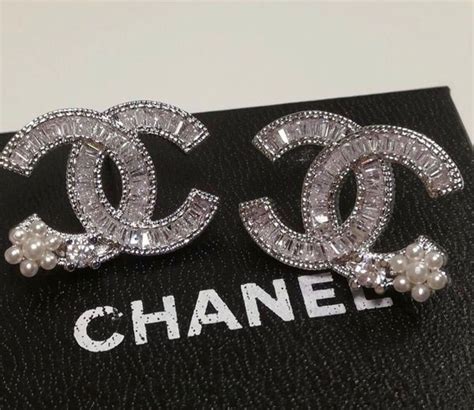 chanel diamond earrings|real Chanel diamond earrings cc.